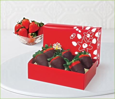 6 Strawberries All Dark Box | Edible Arrangements®