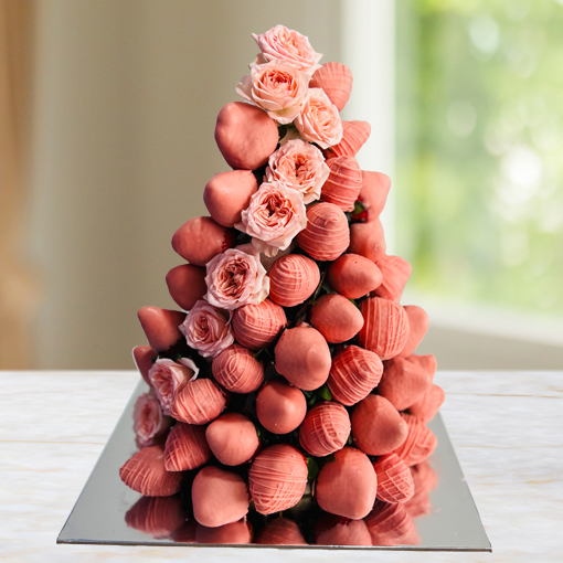 Blushing Pink Blossom Tower | Edible Arrangements®