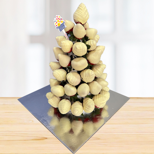 Snowy White Strawberry Tower | Edible Arrangements®